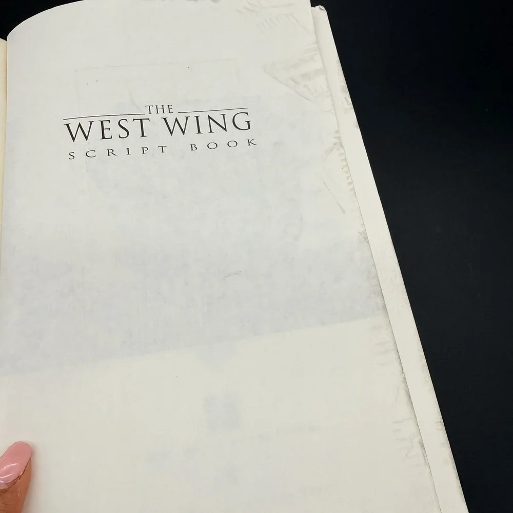 The West Wing Script Book Aaron Sorkin 2002 1st Edition Paperback TV Scripts